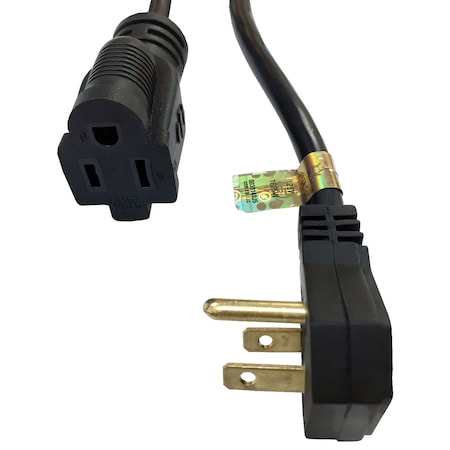 Electriduct Extension Cord, 16 AWG, Indoor, 16/3, 1 Outlets, Black, 15 ft PE-ED-FP-15-BK